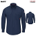 Navy - Bulwark QS24 - Men's iQ Series Woven Shirt - Lightweight Comfort #QS24NV