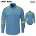 Light Blue - Bulwark SLEV - Men's Enhanced Visibility Shirt - Midweight Flame-Resistant #SLEVLB