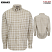 Khaki - Bulwark SLP2 - Men's Dress Shirt - Long Sleeve Plaid #SLP2KH
