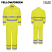 Yellow/Green - Bulwark CMD8 - Men's Deluxe Coverall - Lightweight Flame-Resistant Hi-Visibility with Reflective Trim #CMD8HV
