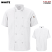 White - Red Kap 046X - Men's Chef Coat - Short Sleeve with OilBlok + MIMIX #046XWH