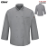 Gray - Red Kap 042X - Men's Chef Coat with OilBlok + MIMIX #042XGY