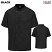 Black w/ Black Mesh - Red Kap 052M - Men's Airflow Chef Coat - Raglan with OilBlok #052MBK