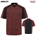 Merlot Heather w/ Black Mesh - Red Kap 052M - Men's Airflow Chef Coat - Raglan with OilBlok #052MML