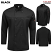 Black - Red Kap 054M - Men's Airflow Chef Coat - Deluxe #054MBK