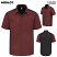 Merlot Heather w/ Black Mesh - Red Kap 502M - Men's Airflow Cook Shirt - with OilBlok #502MML