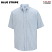 Blue Stripe - Edwards Men's Short Sleeve Oxford Shirt # 1027-021