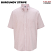 Burgundy Stripe - Edwards Men's Short Sleeve Oxford Shirt # 1027-023