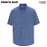 French Blue - Edwards Men's Short Sleeve Oxford Shirt # 1027-061