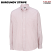 Burgundy Stripe - Edwards Men's Long Sleeves Oxford Shirt # 1077-023