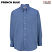 French Blue - Edwards Men's Long Sleeves Oxford Shirt # 1077-061