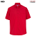 Red - Edwards Poplin Short Sleeve Shirt # 1245-012