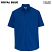 Royal Blue - Edwards Poplin Short Sleeve Shirt # 1245-041