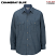 Chambray Blue - Edwards 1298 - Men's Chambray Shirt - Roll-up Long Sleeve #1298-413