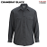 Chambray Black - Edwards 1298 - Men's Chambray Shirt - Roll-up Long Sleeve #1298-976