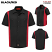 Black/English Red - Dickies Men's Industrial Color Block Short Sleeve Shirt #24BKER
