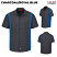 Charcoal/Royal Blue - Dickies Men's Industrial Color Block Short Sleeve Shirt #24CHRB