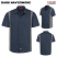 Dark Navy/Smoke - Dickies Men's Industrial Color Block Short Sleeve Shirt #24DNSM