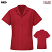 Red - Red Kap Women's Button Front Tunic Short Sleeve Smock #TP23RD