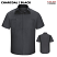 Charcoal / Black - Red Kap SY42 Men's Performance Plus Shop Shirt - Short Sleeve with OilBlock Technology #SY42CB