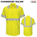 Flourescent Yellow - Red Kap Men's Hi-Visibility Ripstop Class 2 Level 2 Short Sleeve Work Shirt #SY24HV