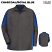 Charcoal/Royal Blue - Red Kap Long Sleeve Crew Shirt #SY10CR