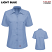 Light Blue - Red Kap SX21 - Women's Mimix Work Shirt - Short Sleeve #SX21LB