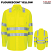Fluorescent Yellow - Red Kap SX14 Men's Mimix & Oilblok Work Shirt - Hi-Visibility Long Sleeve Ripstop Class 3 #SX14AB