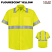 Flourescent Yellow - Red Kap High Visibility Class 2 Level 2 Short Sleeve Work Shirt #SS24HV