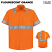 Flourescent Orange - Red Kap High Visibility Class 2 Level 2 Short Sleeve Work Shirt #SS24O2