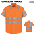 Fluorescent Orange - Red Kap SS24 Men's Hi-Visibility Short Sleeve Work Shirt - Class 3 Level 2 #SS24OF