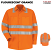 Flourescent Orange - Red Kap Class 3 Level 2 Long Sleeve High Visibility Work Shirt # SS14OF