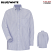 Blue/White Stripe - Red Kap SR70 Men's Executive Button-Down Long Sleeve Shirt #SR70BS