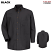 Black - Red Kap SP90 Men's Long Sleeve Button-Down Poplin Shirt #SP90BK