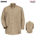 Khaki - Red Kap SP90 Men's Long Sleeve Button-Down Poplin Shirt #SP90KH