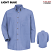 Light Blue - Red Kap SP90 Men's Long Sleeve Button-Down Poplin Shirt #SP90LB