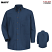 Navy - Red Kap SP90 Men's Long Sleeve Button-Down Poplin Shirt #SP90NV