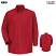 Red - Red Kap SP90 Men's Long Sleeve Button-Down Poplin Shirt #SP90RD