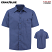 Gray / Blue - Red Kap Mini-Plaid Short Sleeve Work Shirt #SP84GB