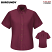 Burgundy - Red Kap Women's Short Sleeve Button-Down Poplin Shirt #SP81BY