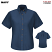 Navy - Red Kap Women's Short Sleeve Button-Down Poplin Shirt #SP81NV
