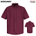 Burgundy - Red Kap Men's Short Sleeve Button-Down Poplin Shirt #SP80BY