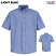 Light Blue - Red Kap Men's Short Sleeve Button-Down Poplin Shirt #SP80LB