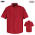 Red - Red Kap Men's Short Sleeve Button-Down Poplin Shirt #SP80RD