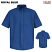 Royal Blue - Red Kap Men's Short Sleeve Button-Down Poplin Shirt #SP80RB
