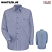 White / Blue - Red Kap Mini-Plaid Long Sleeve Work Shirt #SP74WB