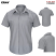 Gray - Red Kap SP4A Men's Work Shirt - Pro Airflow Short Sleeves #SP4AGY