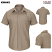 Khaki - Red Kap SP4A Men's Work Shirt - Pro Airflow Short Sleeves #SP4AKH