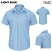Light Blue - Red Kap SP4A Men's Work Shirt - Pro Airflow Short Sleeves #SP4ALB