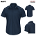 Navy - Red Kap SP4A Men's Work Shirt - Pro Airflow Short Sleeves #SP4ANV